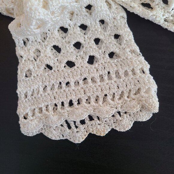 IE Crochet Open Weave Pullover Top Shirt Womens Med Boho Festival - Picture 8 of 10